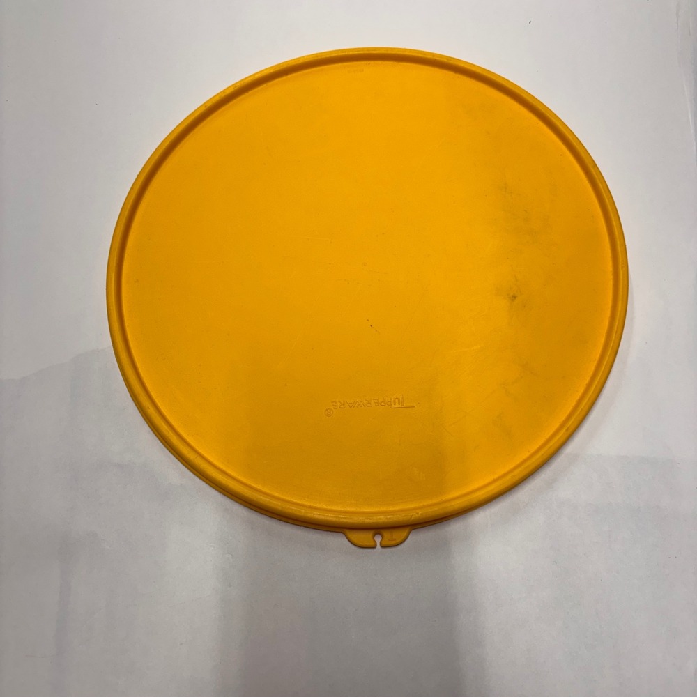 Tupperware Replacement Lid 1832-3 Yellow Round Seal 9.5 Inch Kitchen Storage